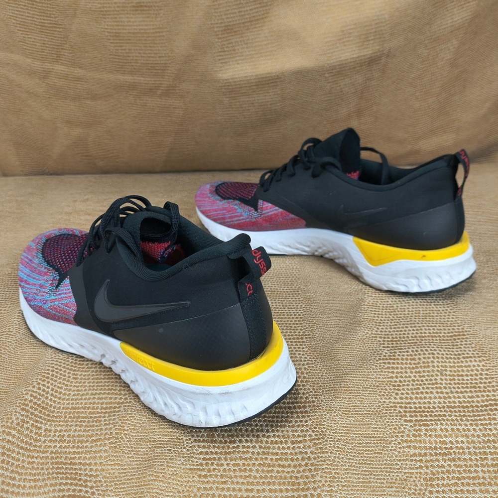 Nike Odyssey React Flyknit 2 Mens Running Shoes Black Multi Color AH1015-005 12 - Picture 7 of 14